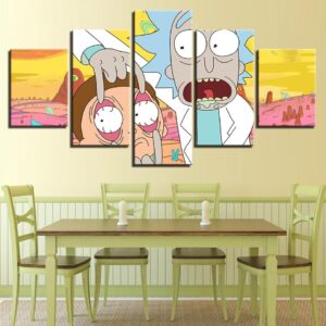 Rick And Morty 81 - Cartoon 5 Panel Canvas Art Wall Decor
