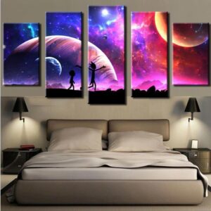 Rick And Morty #9 - Cartoon 5 Panel Canvas Art Wall Decor