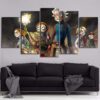 Rick And Morty: After The Boom Boom - Cartoon 5 Panel Canvas Art Wall Decor