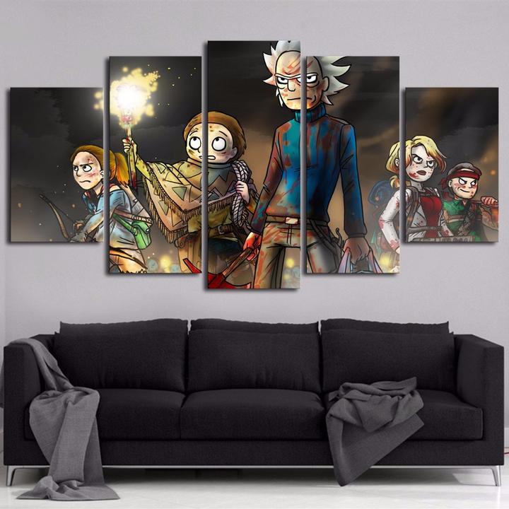 Rick And Morty: After The Boom Boom - Cartoon 5 Panel Canvas Art Wall Decor Rick And Morty: After The Boom Boom - Cartoon 5 Panel Canvas Art Wall Decor
