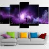 Rick And Morty At Starry Night - Cartoon 5 Panel Canvas Art Wall Decor