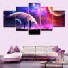 Rick And Morty Cartoon Star Sky Moon - Anime 5 Panel Canvas Art Wall Decor