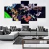 Rick And Morty Fly - Cartoon 5 Panel Canvas Art Wall Decor
