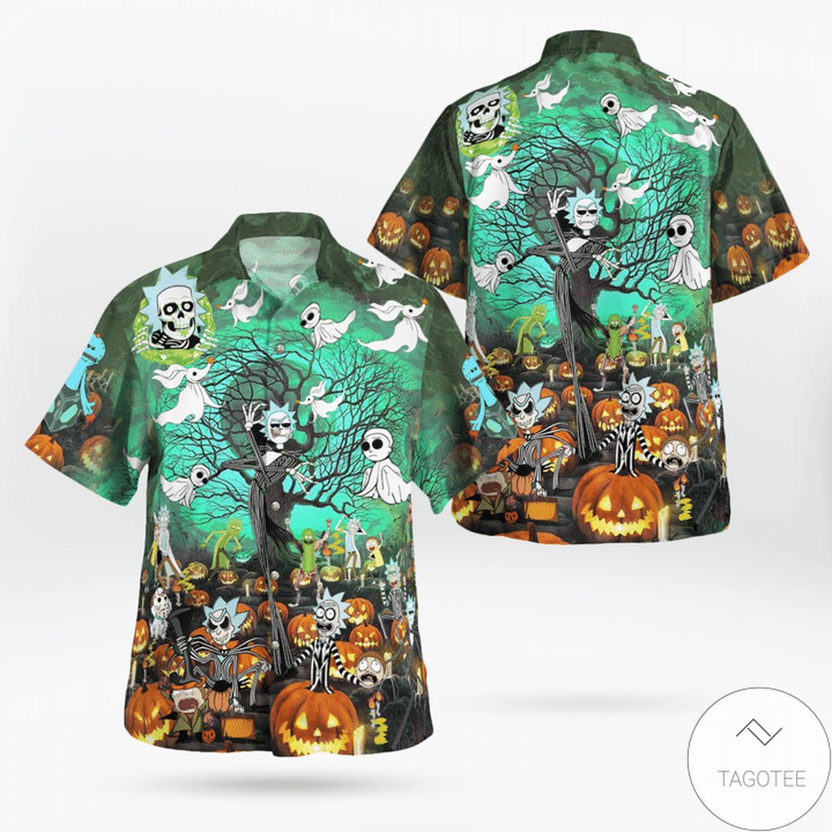 Rick And Morty Nightmare Halloween Hawaiian Shirt Rick And Morty Nightmare Halloween Hawaiian Shirt