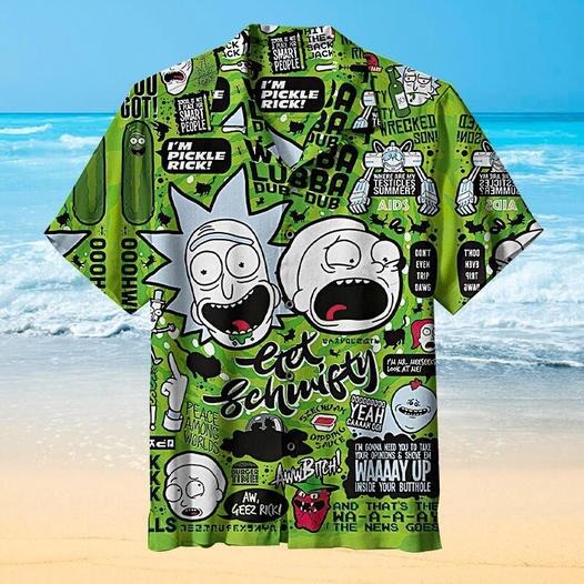 Rick And Morty Pattern Hawaiian Shirt Rick And Morty Pattern Hawaiian Shirt