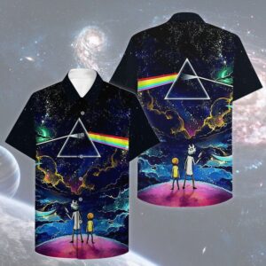 Rick And Morty Pink Floyed Hawaiian Shirt