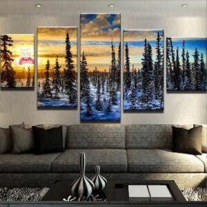 Rick And Morty Screaming Sun Tundra - Cartoon 5 Panel Canvas Art Wall Decor