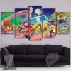 Rick And Morty - Anime 5 Panel Canvas Art Wall Decor