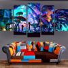 Rick & Morty Adventure Trip - Cartoon 5 Panel Canvas Art Wall Decor