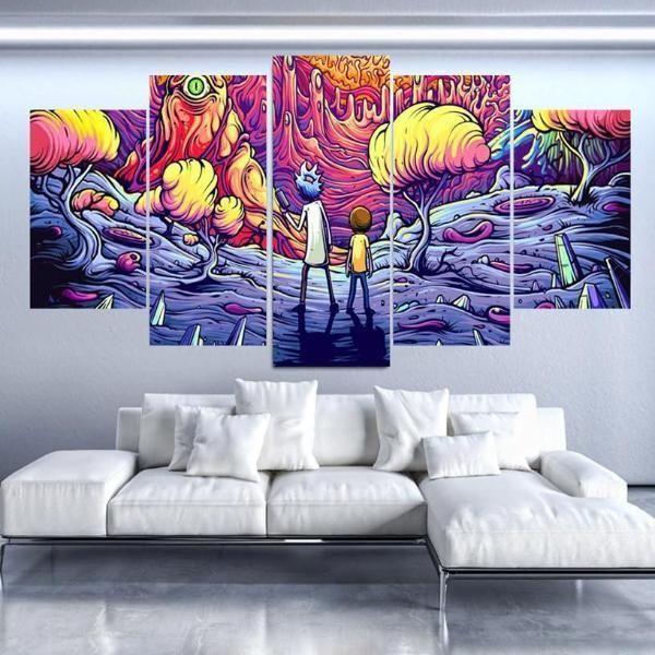 Rick & Morty Inspired 17 - Cartoon 5 Panel Canvas Art Wall Decor Rick & Morty Inspired 17 - Cartoon 5 Panel Canvas Art Wall Decor