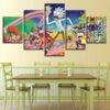 Rick & Morty Inspired 22 - Cartoon 5 Panel Canvas Art Wall Decor