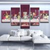 Rick & Morty Inspired Last Supper - Cartoon 5 Panel Canvas Art Wall Decor