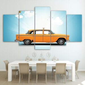 Ride Under Blue Sky Car & Motor - Automative 5 Panel Canvas Art Wall Decor