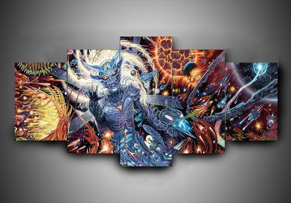 Rings Of Saturn 1 - Music 5 Panel Canvas Art Wall Decor Rings Of Saturn 1 - Music 5 Panel Canvas Art Wall Decor
