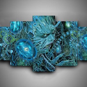 Rings Of Saturn 3 - Music 5 Panel Canvas Art Wall Decor