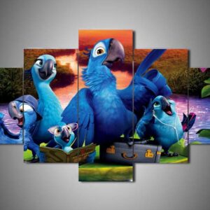 Rio 1 - Cartoon 5 Panel Canvas Art Wall Decor