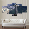 Rio De Janeiro’S Christ The Redeemer - Nature 5 Panel Canvas Art Wall Decor