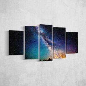 Ripple In The Sky - Nature 5 Panel Canvas Art Wall Decor