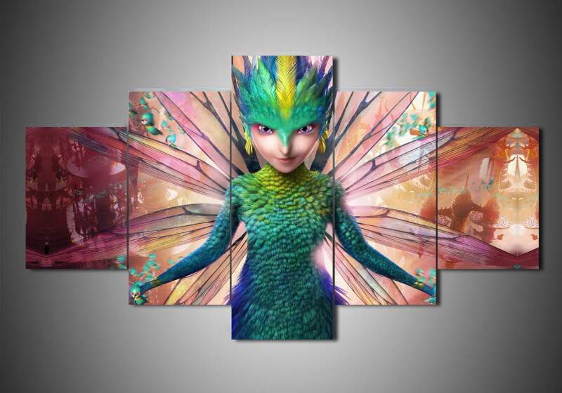 Rise Of The Guardians 2 - Cartoon 5 Panel Canvas Art Wall Decor Rise Of The Guardians 2 - Cartoon 5 Panel Canvas Art Wall Decor