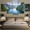 River And Canyon Home D??Cor - Nature 5 Panel Canvas Art Wall Decor