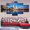 River City Buildings - Nature 5 Panel Canvas Art Wall Decor