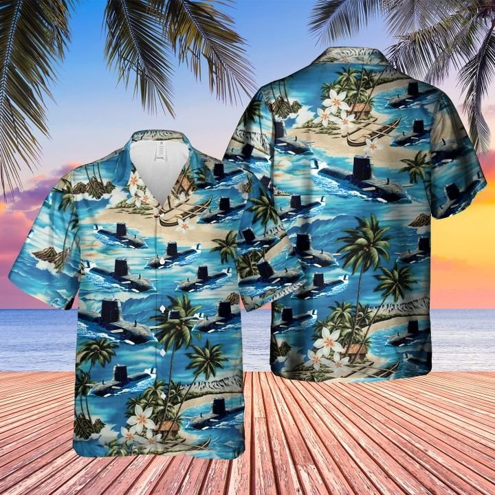 Rn Astute Class Submarine Hms Ambush S120 Hawaiian Shirt Rn Astute Class Submarine Hms Ambush S120 Hawaiian Shirt
