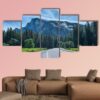Road To Half Dome In Yosemite Valley - Nature 5 Panel Canvas Art Wall Decor