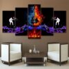 Roch Guitar - Music 5 Panel Canvas Art Wall Decor