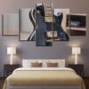 Rock Electric Guitar - Music 5 Panel Canvas Art Wall Decor