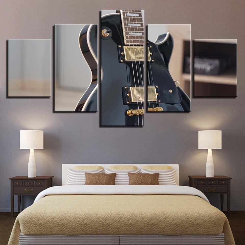 Rock Electric Guitar - Music 5 Panel Canvas Art Wall Decor Rock Electric Guitar - Music 5 Panel Canvas Art Wall Decor