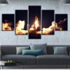 Rockets 2 - Space 5 Panel Canvas Art Wall Decor