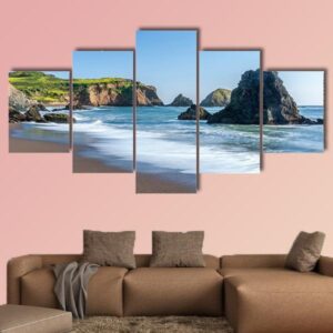Rodeo Beach In California - Nature 5 Panel Canvas Art Wall Decor