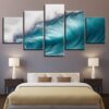 Rolling Waves Ocean Sea Wave Seascape Landscape - Nature 5 Panel Canvas Art Wall Decor
