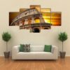 Roman Colosseum At Sunrise - Nature 5 Panel Canvas Art Wall Decor