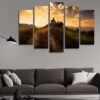 Romantic Dusk Bulgaria - Nature 5 Panel Canvas Art Wall Decor