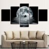 Romantic Moon 01 - Space 5 Panel Canvas Art Wall Decor