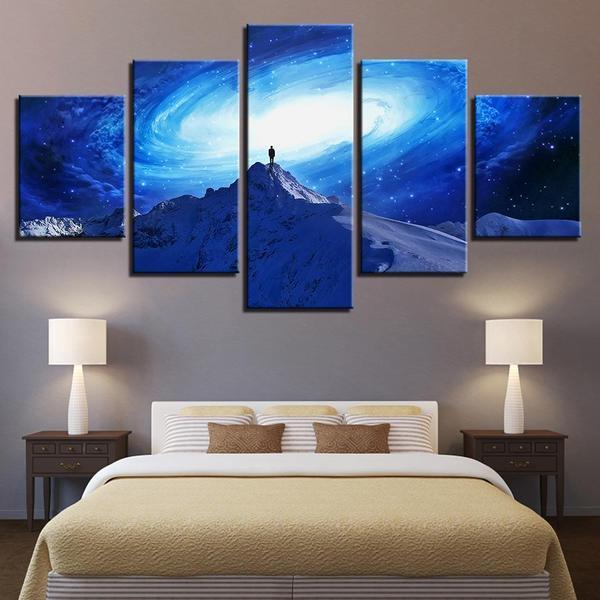 Rotate Milky Way Starry Sky Universe - Nature 5 Panel Canvas Art Wall Decor Rotate Milky Way Starry Sky Universe - Nature 5 Panel Canvas Art Wall Decor