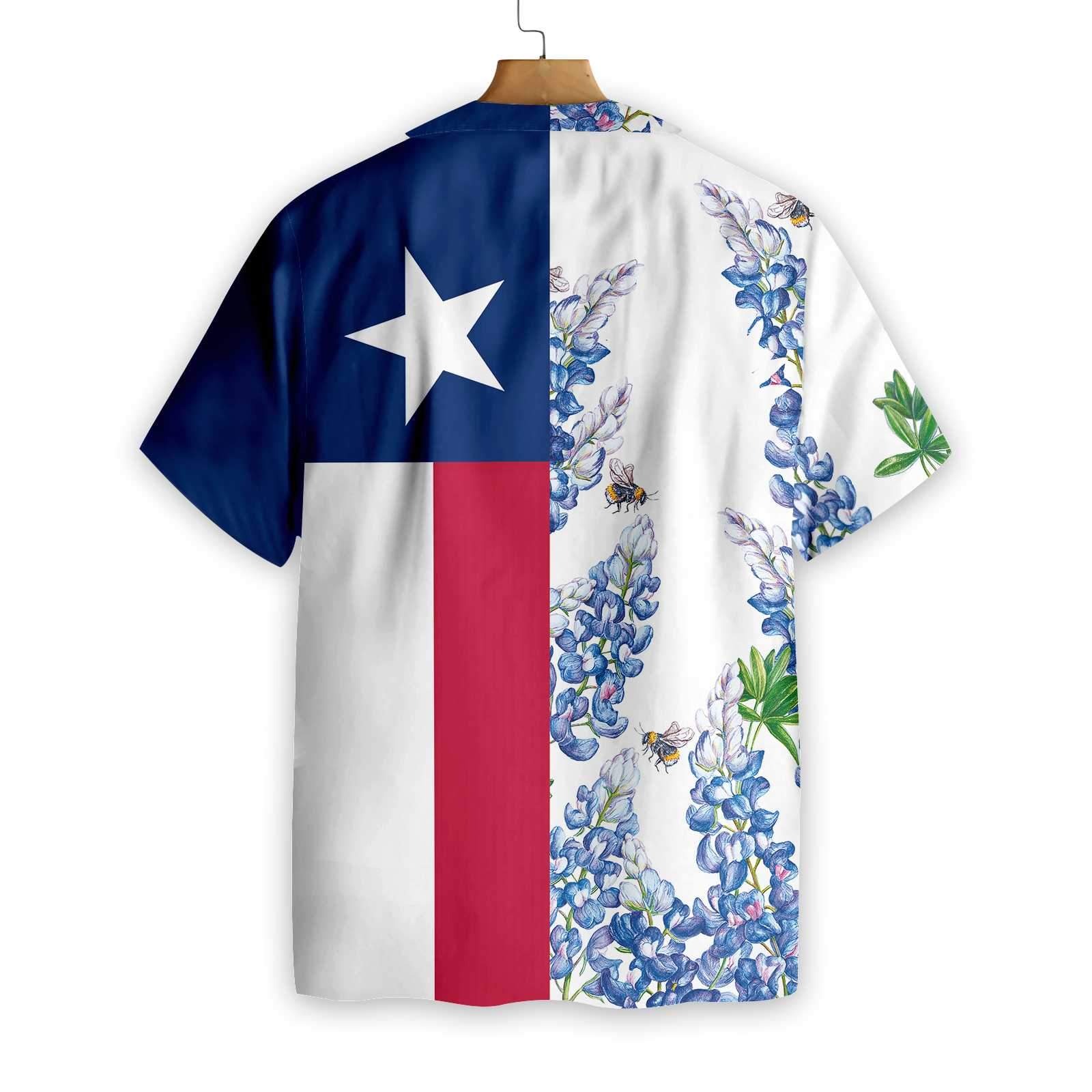 Royal Blue Bluebonnet Texas Hawaiian Shirt Royal Blue Bluebonnet Texas Hawaiian Shirt