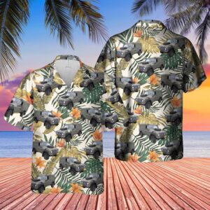 Royal Marines Land Rover Wolf Utility Vehicles Hawaiian Shirt
