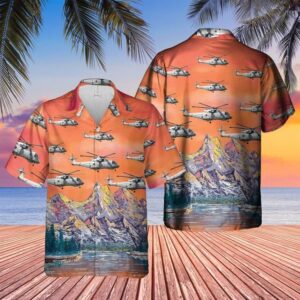 Royal Navy Aw101 Merlin Hm2 Hawaiian Shirt