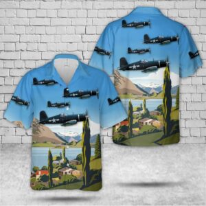 Royal New Zealand Air Force Fg-1D Corsair Hawaiian Shirt
