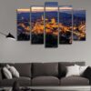Royal Palace In Budapest - Nature 5 Panel Canvas Art Wall Decor