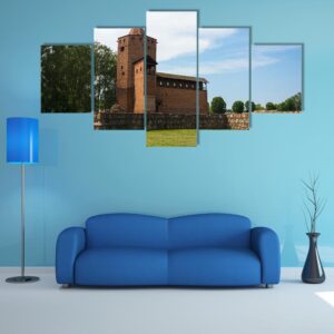 Ruins Of Gothic Castle Of Mazovian Dukes - Religion 5 Panel Canvas Art Wall Decor