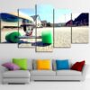 Running Skateboard - Sport 5 Panel Canvas Art Wall Decor