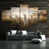 Running Steed Pictures Hd - Animal 5 Panel Canvas Art Wall Decor