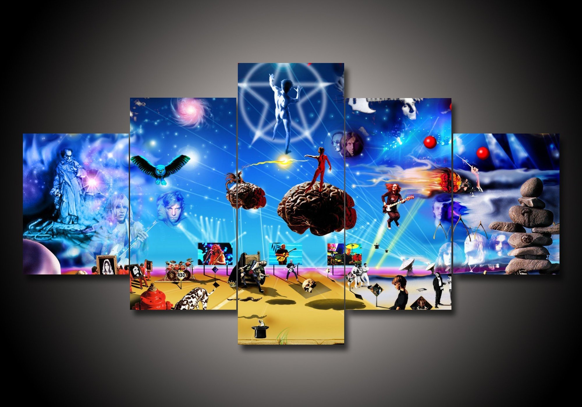 Rush - Music 5 Panel Canvas Art Wall Decor Rush - Music 5 Panel Canvas Art Wall Decor