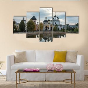 Russian Orthodox Church - Nature 5 Panel Canvas Art Wall Decor