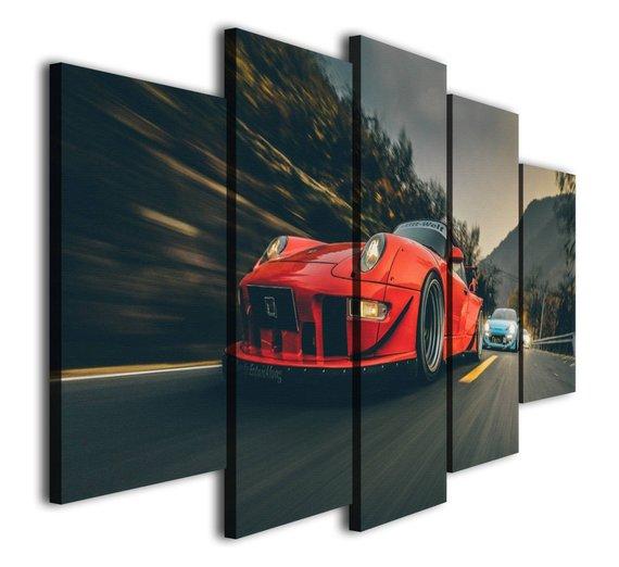 Rwb Porsche 911 Sport Racing Car - Automative 5 Panel Canvas Art Wall Decor Rwb Porsche 911 Sport Racing Car - Automative 5 Panel Canvas Art Wall Decor