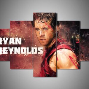 Ryan Reynolds 1 - Famous Person 5 Panel Canvas Art Wall Decor