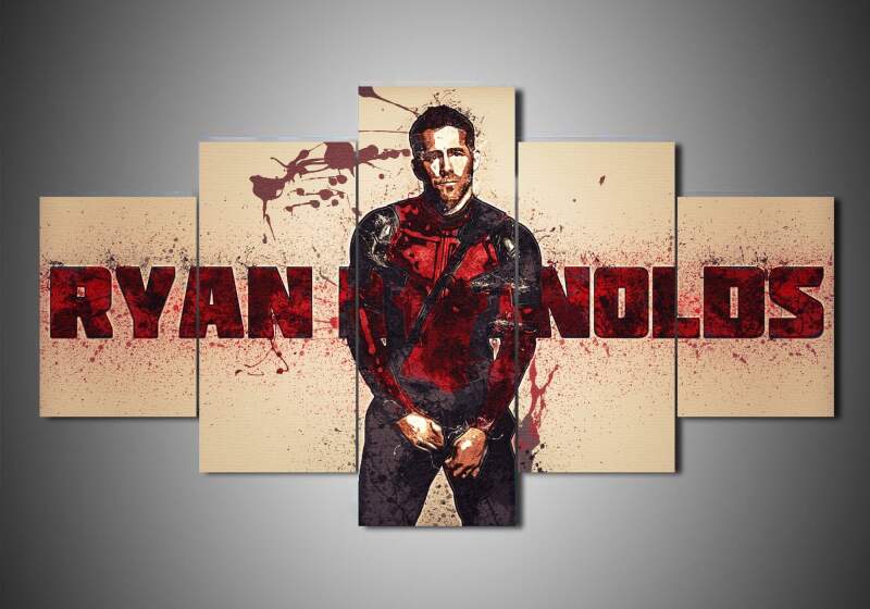 Ryan Reynolds - Famous Person 5 Panel Canvas Art Wall Decor Ryan Reynolds - Famous Person 5 Panel Canvas Art Wall Decor